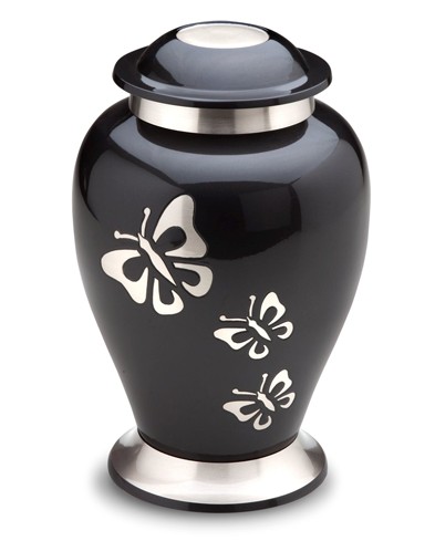 Black Urn with Butterfly